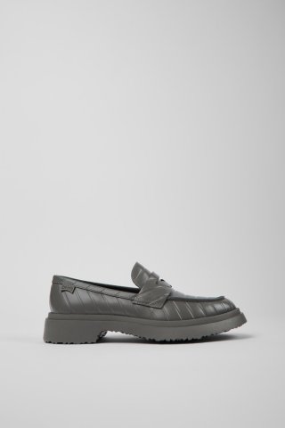 Camper Twins - Grauer Damenloafer aus Leder Camper Twins - Grauer Damenloafer aus Leder