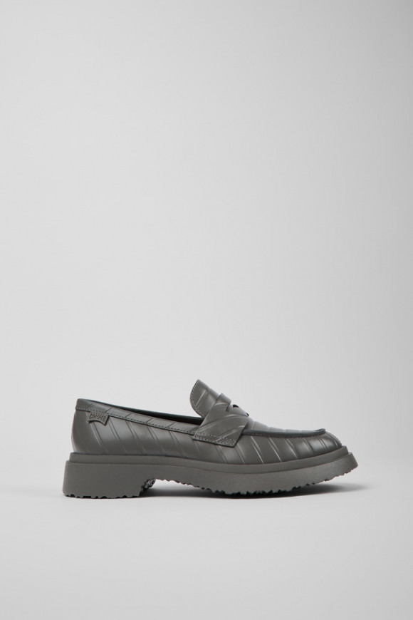 Camper Twins - Grauer Damenloafer aus Leder