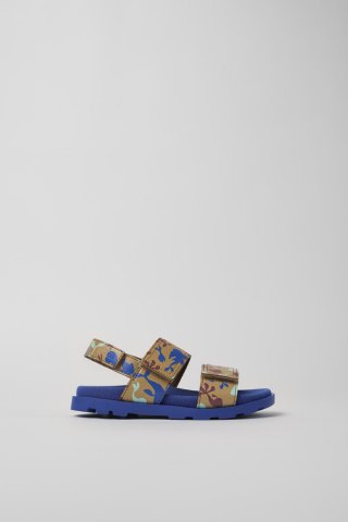 Camper Brutus Sandal - Mehrfarbige Ledersandalen mit Doppelriemen Camper Brutus Sandal - Mehrfarbige Ledersandalen mit Doppelriemen
