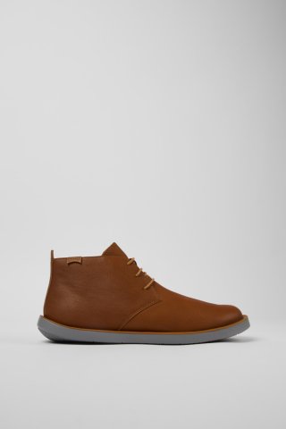 Camper Wagon - Braune Lederstiefelette für Herren. Camper Wagon - Braune Lederstiefelette für Herren.