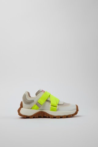Camper Drif Trail - Mehrfarbige Kindersneaker aus Recycling-PET und Nubukleder.