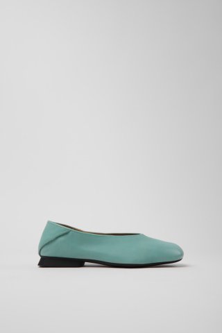 Camper Casi Myra - Grüne Lederballerina/Mokassinschuhe für Damen. Camper Casi Myra - Grüne Lederballerina/Mokassinschuhe für Damen.