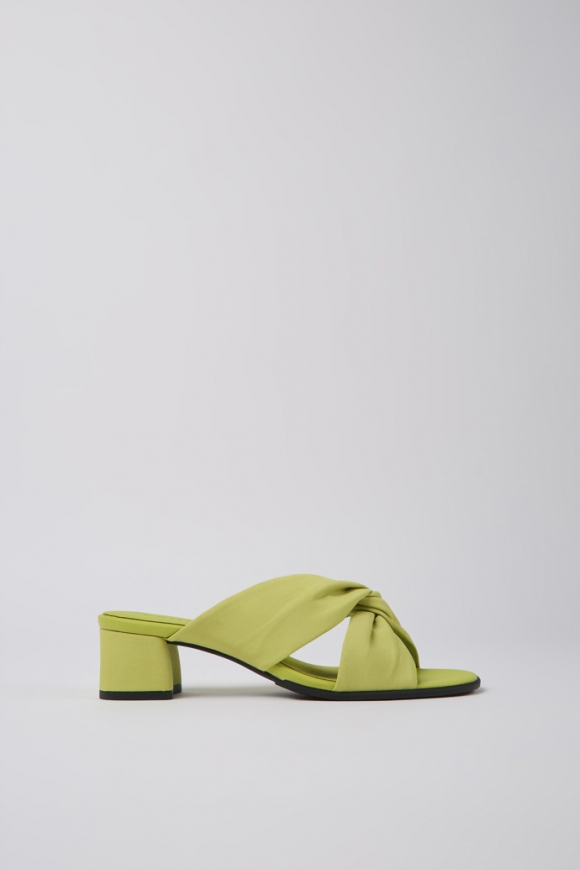 Camper Katie - Grüne Damensandale aus Textil