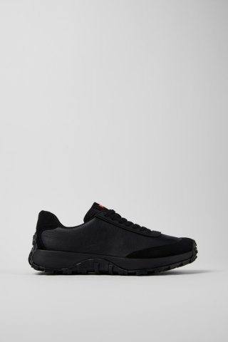 Camper Drift Trail - Schwarzer Herrensneaker aus Leder und Nubukleder.