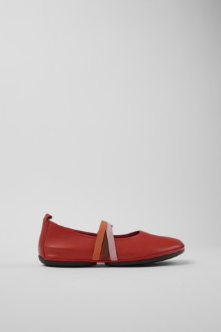 Camper Twins - Rote Lederballerinas für Damen Camper Twins - Rote Lederballerinas für Damen