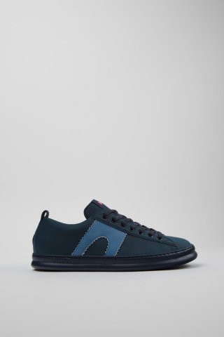 Camper Runner - Blauer Herrensneaker aus recyceltem Leder.