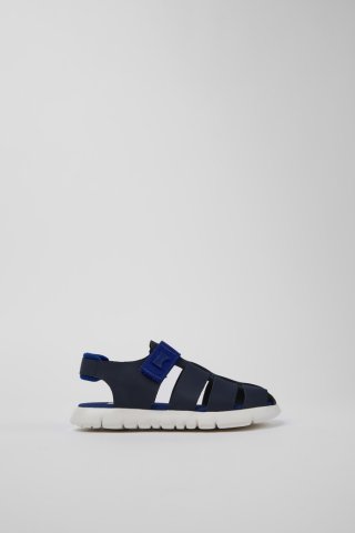 Camper Oruga - Blaue Sandalen aus Leder/Textil Camper Oruga - Blaue Sandalen aus Leder/Textil