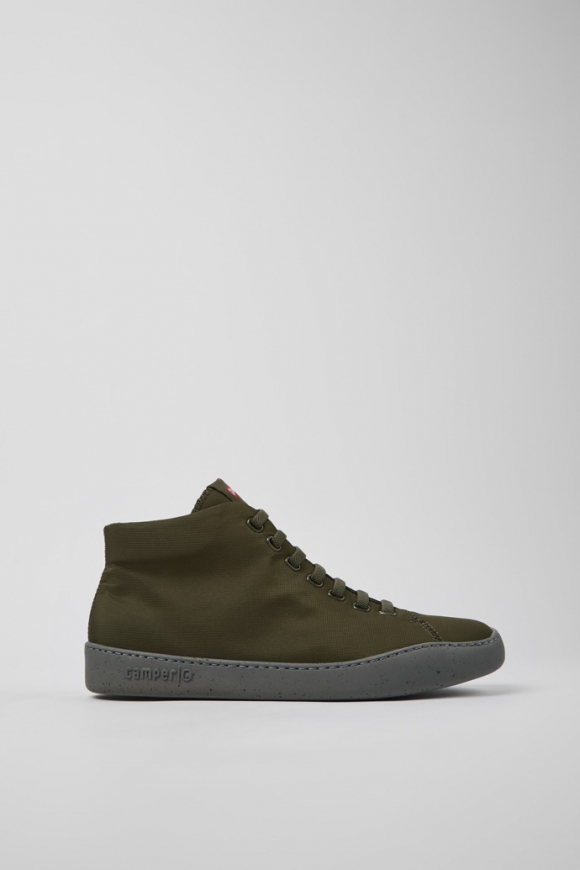 Camper Peu Touring - Grüner High-Top-Sneaker aus Textil für Herren.
