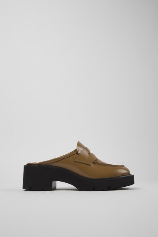 Camper Milah - Braune Lederclogs für Damen Camper Milah - Braune Lederclogs für Damen