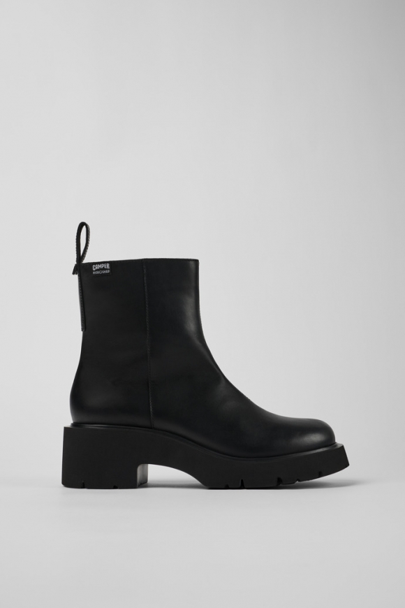 Camper Milah - Schwarzer Damenstiefel aus Leder