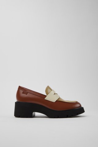 Camper Twins - Mehrfarbige Ledermokassins/Ballerinas für Damen. Camper Twins - Mehrfarbige Ledermokassins/Ballerinas für Damen.