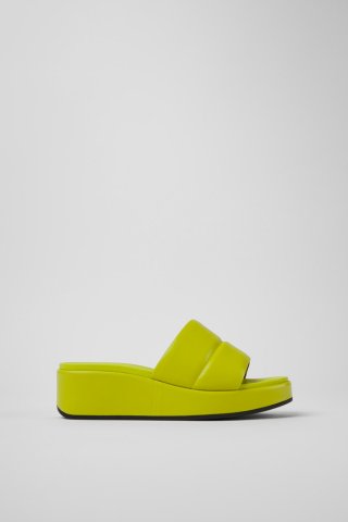 Camper Misia - Grüne Damensandale aus Leder Camper Misia - Grüne Damensandale aus Leder