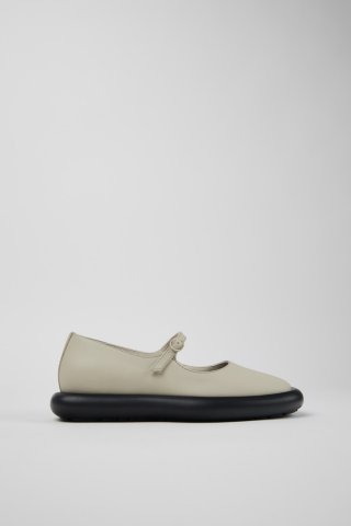 Camper Onda - Graue Lederballerinas für Damen. Camper Onda - Graue Lederballerinas für Damen.
