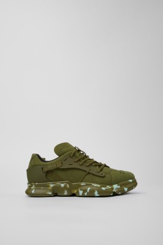 Camper Karst - Grüner Damensneaker aus Nubukleder/Textil Camper Karst - Grüner Damensneaker aus Nubukleder/Textil