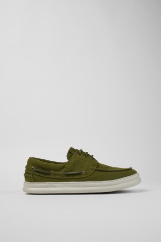 Camper Runner - Grüner Bootsschuh aus Textil für Herren Camper Runner - Grüner Bootsschuh aus Textil für Herren