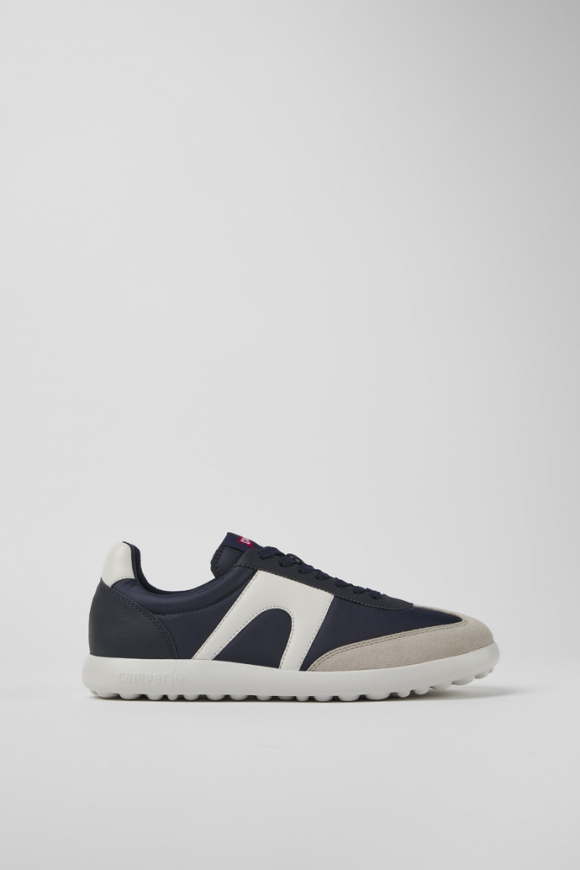 Camper Pelotas XLite - Blauer Herrensneaker aus Leder und Textil
