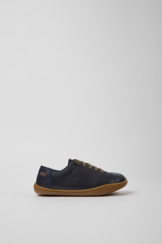 Camper Peu - Blauer Kinderschuh aus Leder.