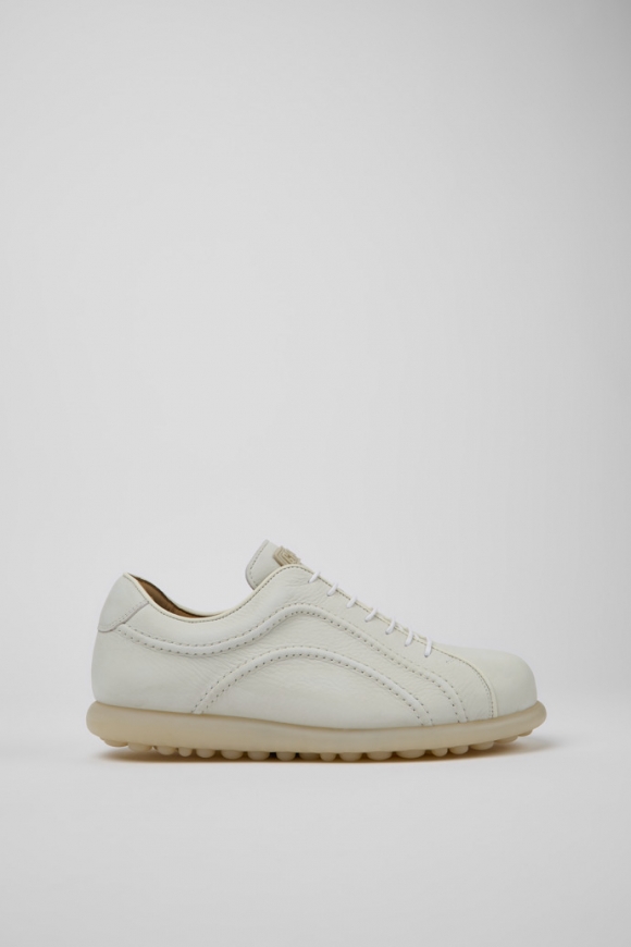 Camper Pelotas - Weißer Herrensneaker aus ungefärbtem Leder