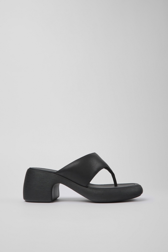 Camper Thelma - Schwarze Ledersandalen für Damen