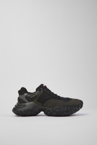 Camper Pelotas Mars - Schwarzer Damensneaker aus Nubukleder und Textil