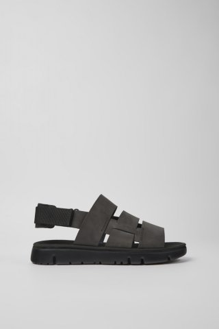 Camper Oruga - Braune Herrensandale aus Leder und Textil Camper Oruga - Braune Herrensandale aus Leder und Textil