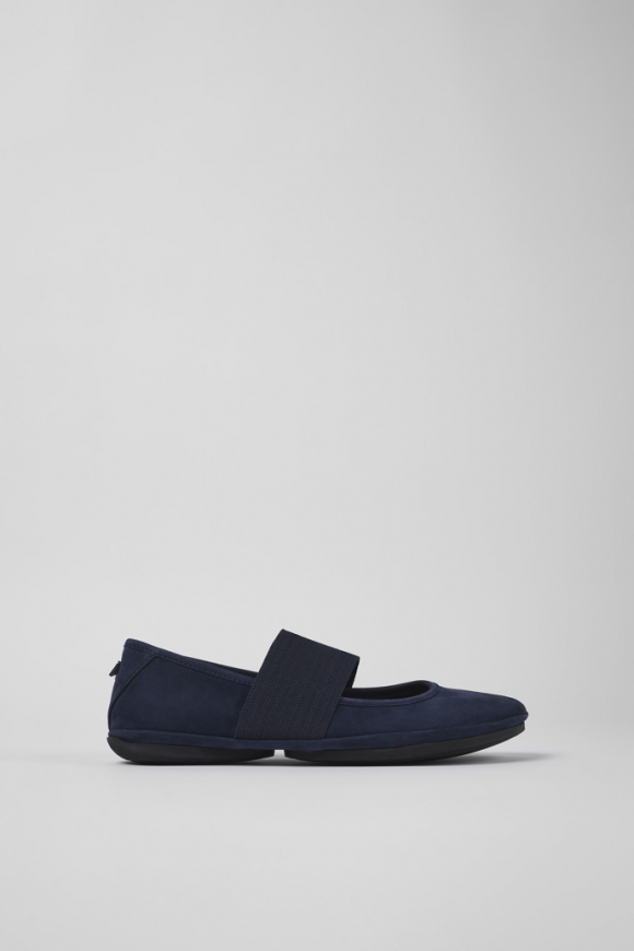 Camper Right Nina - Hellblauer Ballerina aus Nubukleder für Damen. Camper Right Nina - Hellblauer Ballerina aus Nubukleder für Damen.