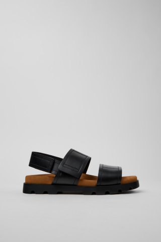 Camper Brutus Sandal - Schwarze Herrensandale aus Leder.