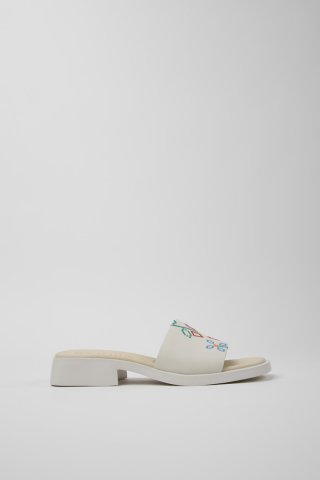 Camper Twins - Weiße Ledersandalen für Damen. Camper Twins - Weiße Ledersandalen für Damen.