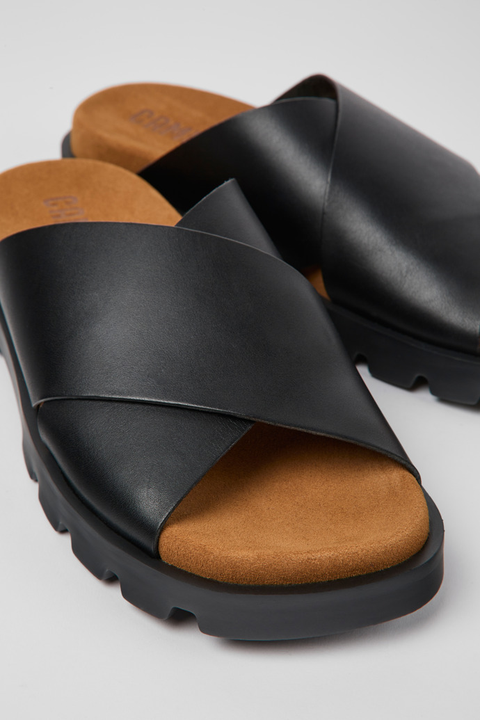 Camper Brutus Sandal - Schwarze Damensandale aus Leder