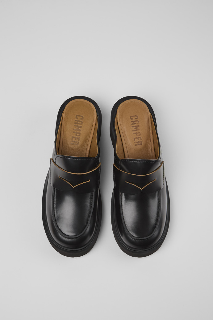 Camper Milah - Schwarze Lederclogs für Damen