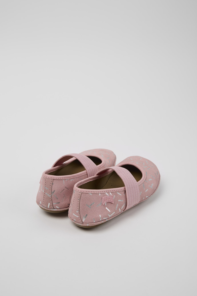 Camper Right - Mehrfarbige Ballerinas aus Nubukleder und Leder für Kinder.