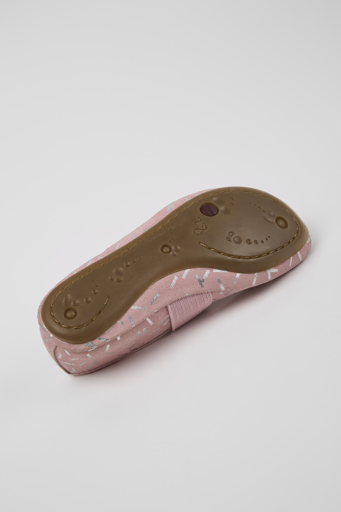 Camper Right - Mehrfarbige Ballerinas aus Nubukleder und Leder für Kinder.
