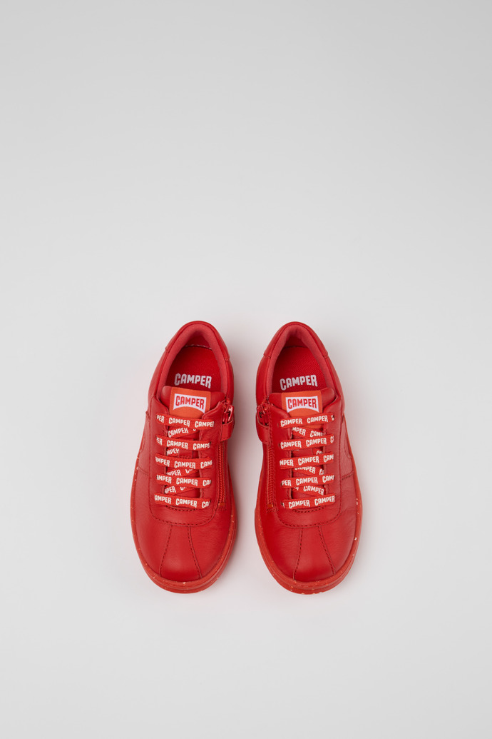 Camper Runner - Roter Kindersneaker aus Leder.