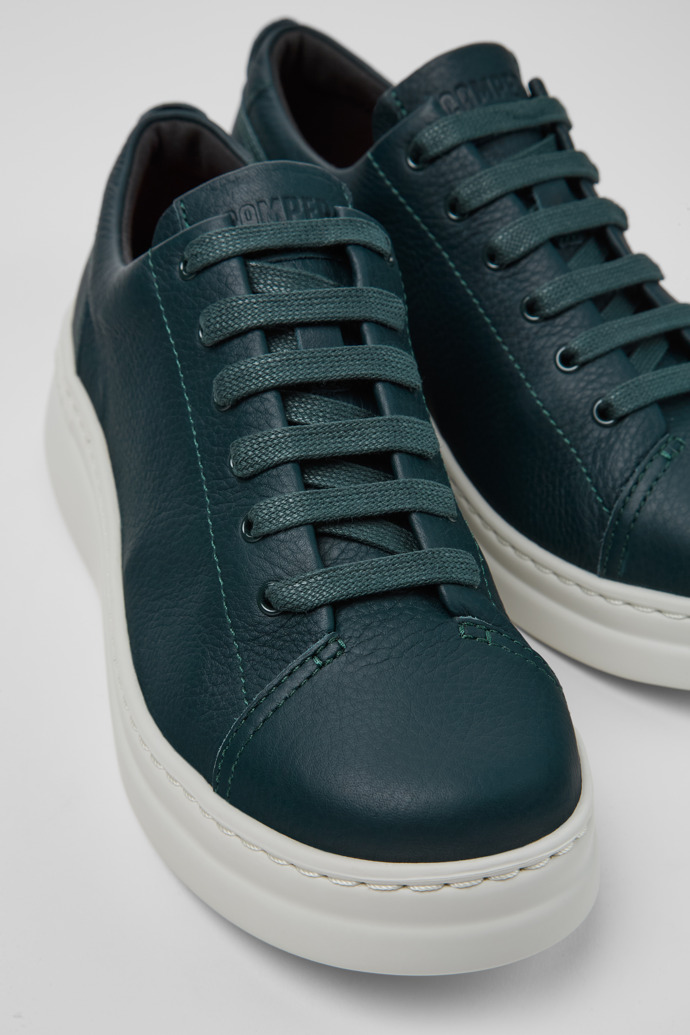 Camper Runner Up - Grüne Ledersneaker für Damen