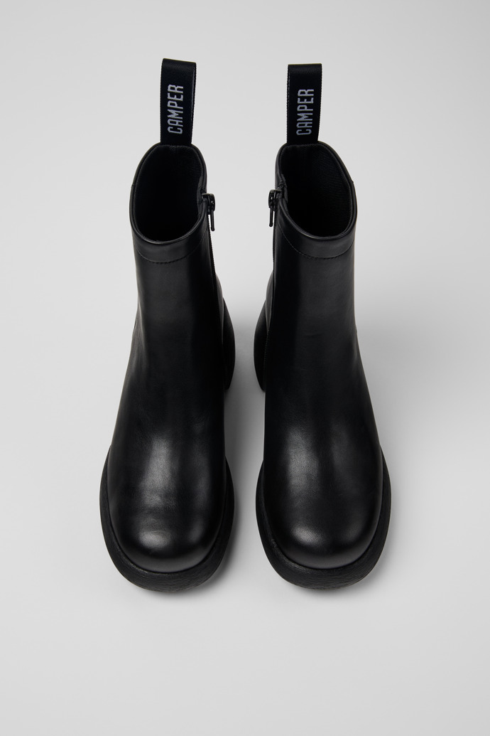 Camper Thelma II - Schwarze Lederstiefeletten für Damen.