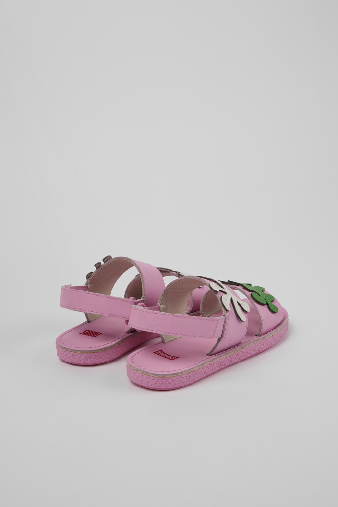 Camper Twins - Rosafarbene Ledersandalen mit Doppelriemen