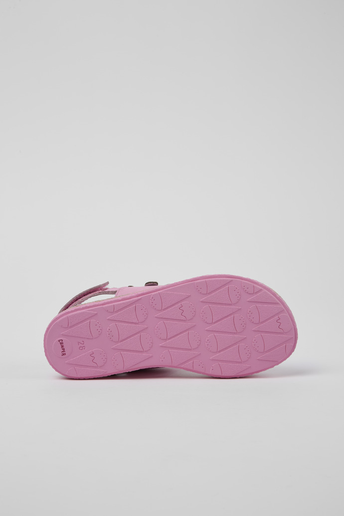 Camper Twins - Rosafarbene Ledersandalen mit Doppelriemen
