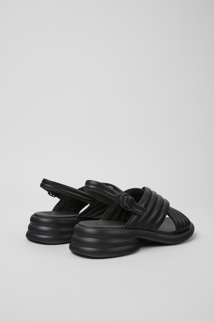 Camper Spiro - Schwarze Damensandale aus Leder