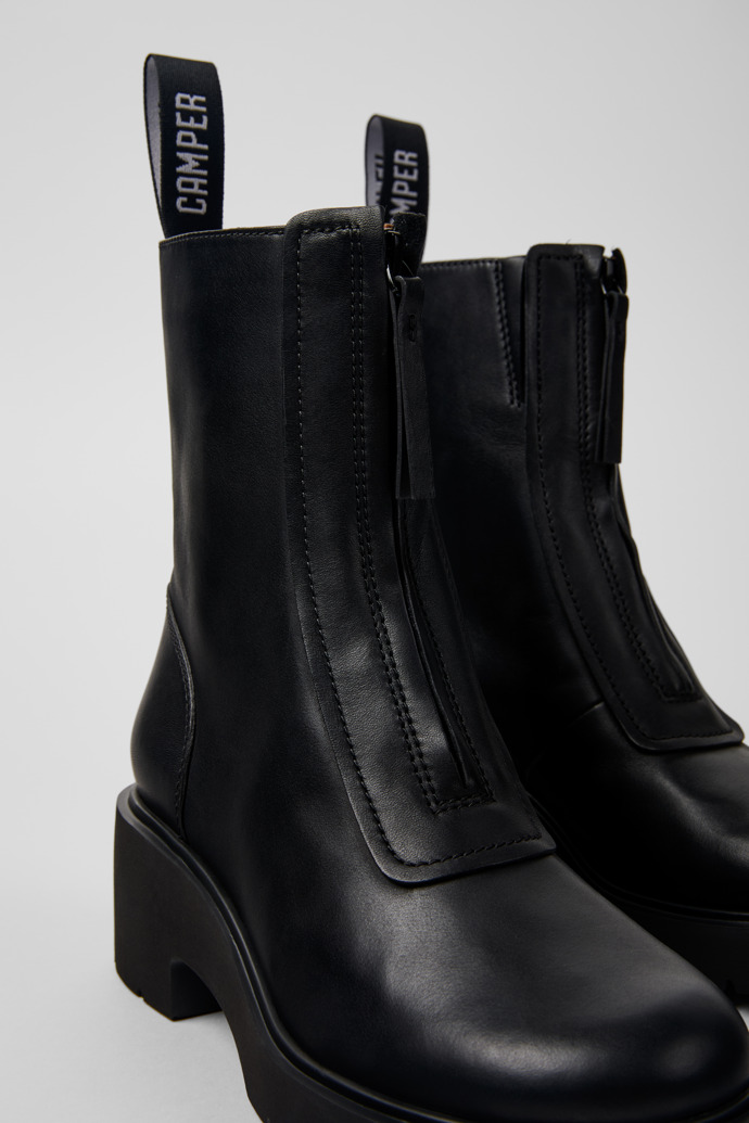 Camper Milah - Schwarze Stiefeletten aus Leder für Damen.