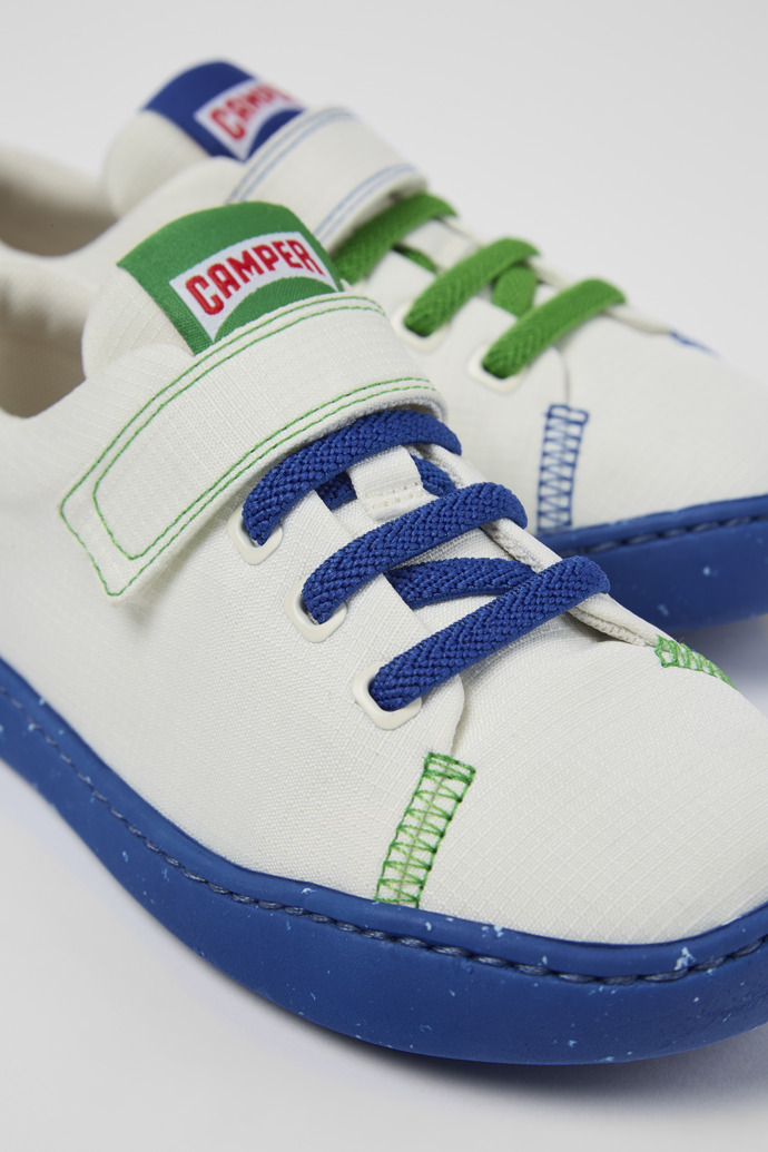 Camper Twins - Weißer Slipper aus Textil