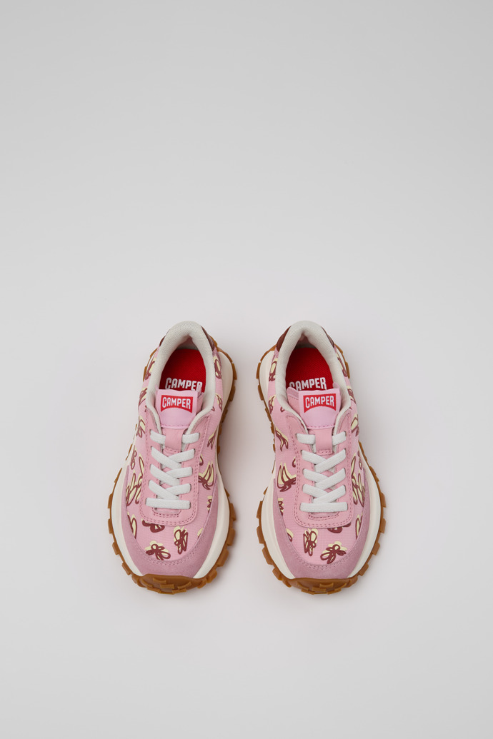 Camper Drif Trail - Mehrfarbige Kindersneaker aus Recycling-PET und Nubukleder.