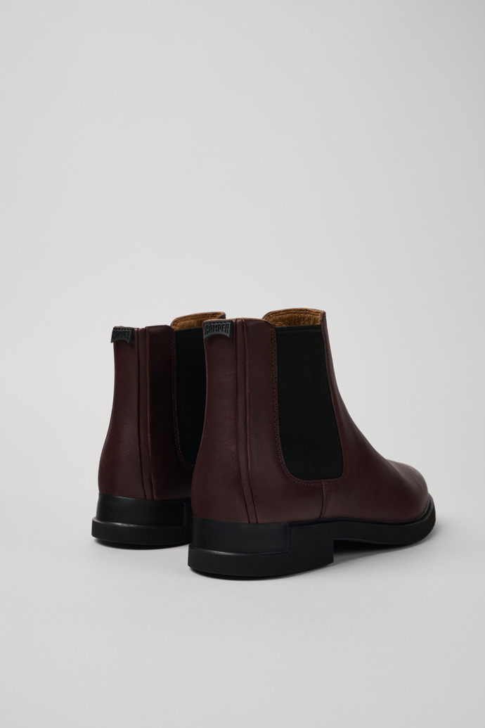 Camper Iman - Weinroter Chelseastiefel für Damen aus Leder