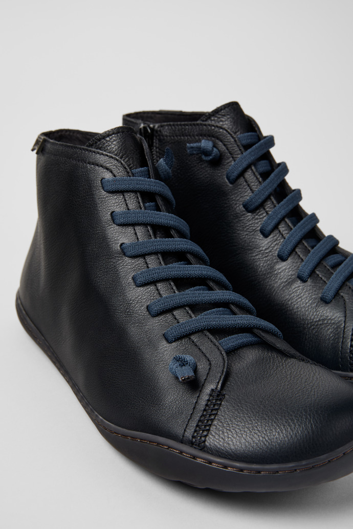 Camper Peu - Schwarze Herrenstiefelette aus chromfreiem Leder.