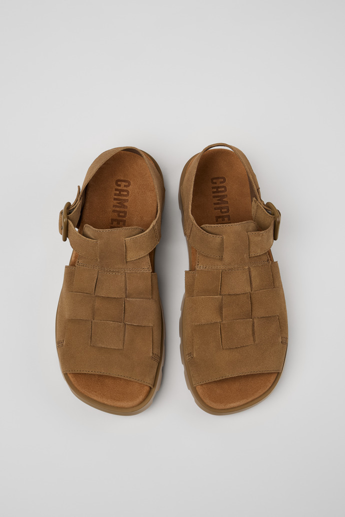 Camper Brutus Sandal - Braune Herrensandalen aus Nubukleder
