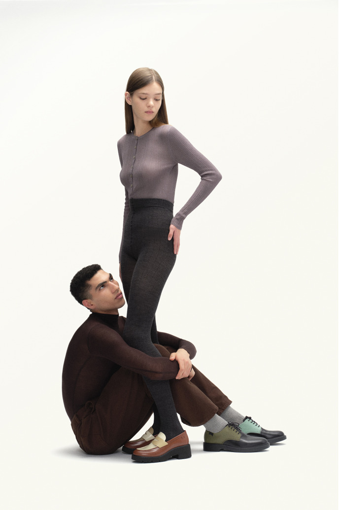 Camper Twins - Mehrfarbiger Herrenschuh aus Leder.