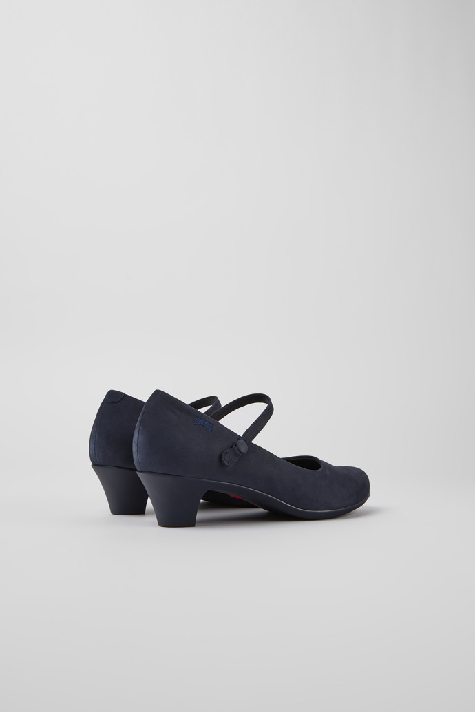 Camper Helena - Blauer Damenschuh aus Nubukleder.