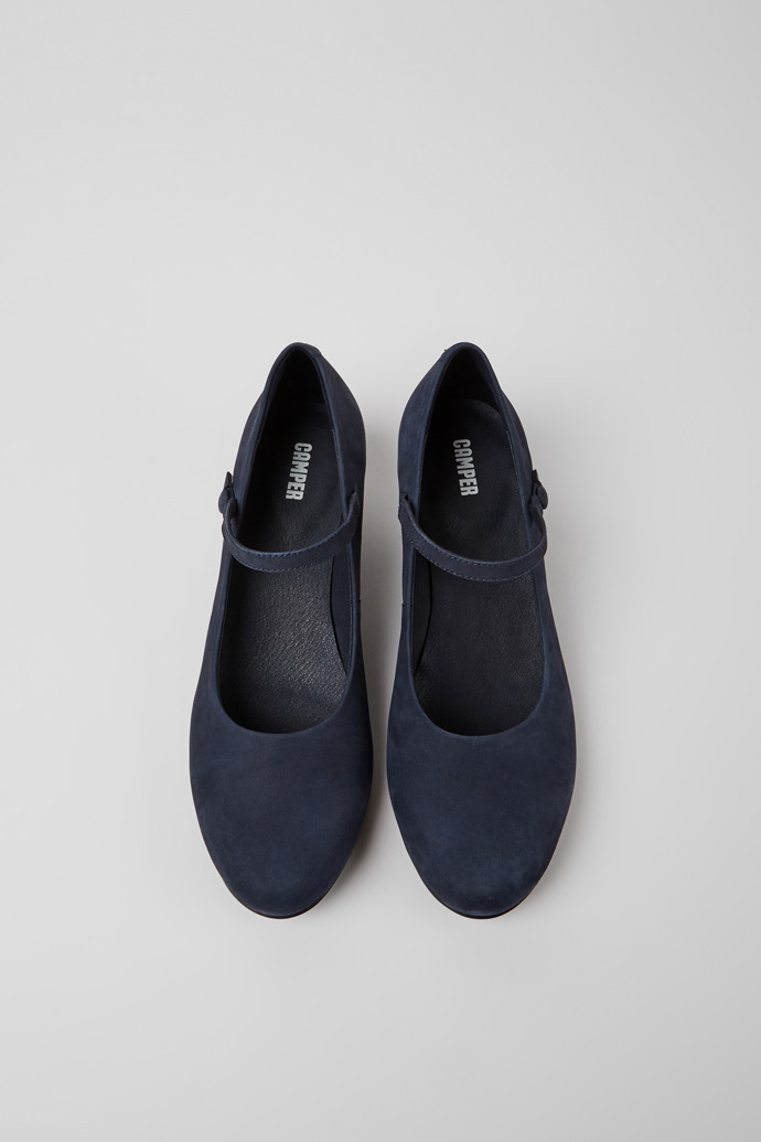 Camper Helena - Blauer Damenschuh aus Nubukleder.