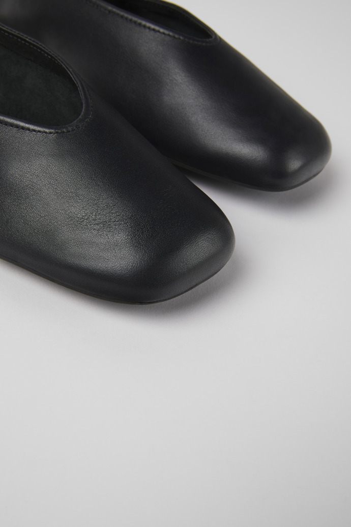 Camper Casi Myra - Schwarzer Lederballerina für Damen.