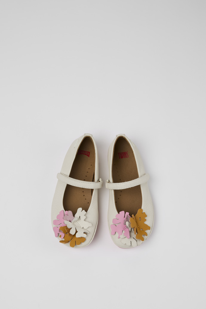 Camper Twins - Weißer Mary Jane-Schuh aus Leder