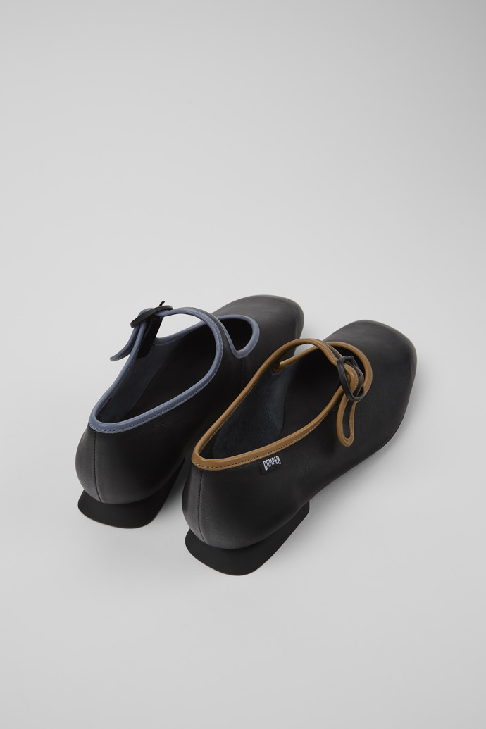Camper Twins - Schwarze Damenballerinas aus Leder
